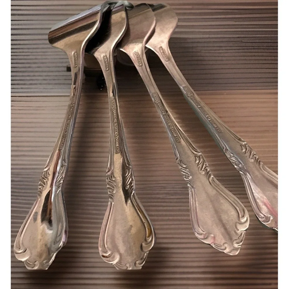 Belle Grove Reed & Barton Select Salad Fork Lot 4 Stainless Flatware Vintage